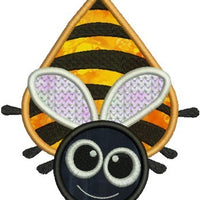 Big Eyed Bee Applique Machine Embroidery Design - Embroidery Designs By AVI