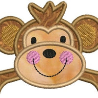 Zoo Baby Monkey Applique Machine Embroidery Design - Embroidery Designs By AVI