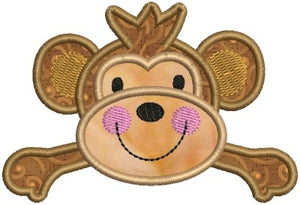 Zoo Baby Monkey Applique Machine Embroidery Design - Embroidery Designs By AVI