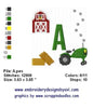 Farm Tractor Machine Embroidery Monogram Boy Fonts Designs Set - Embroidery Designs By AVI
