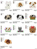 Cute Puppy Dogs Animals Machine Embroidery Designs Set of 10 - Embroidery Designs By AVI