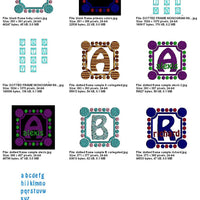 Bold Dots Machine Embroidery Monogram Fonts Design Set - Embroidery Designs By AVI