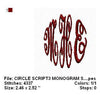 Circle Script 3 Letter Machine Embroidery Monogram Fonts Designs embroidery designs cd,embroidery designs usb Sale - Embroidery Designs By AVI