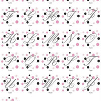 Fancy Fonts and Dots Monogram Machine Embroidery Designs Set - Embroidery Designs By AVI