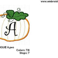 Pumpkin Curlz Applique Fonts Monogram Machine Embroidery Design Set - Embroidery Designs By AVI