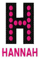 Pop Star Machine Embroidery Monogram Dots Fonts Designs Set - Embroidery Designs By AVI
