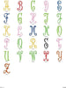 Swirly Curl Style 3 Machine Embroidery Monogram Fonts Designs Set - Embroidery Designs By AVI