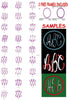 Two 2 Color Ribbon Style Machine Embroidery Monogram Fonts Designs Set - Embroidery Designs By AVI