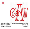 Elegant Three 3 letter Machine Embroidery Monogram Fonts Designs Set - Embroidery Designs By AVI