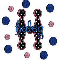 Applique Dots Alphabet Machine Embroidery Monogram Fonts Design Set - Embroidery Designs By AVI