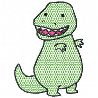 Baby Dinosaurs with fancy fill Machine Embroidery Designs - Set of 12 - Embroidery Designs By AVI