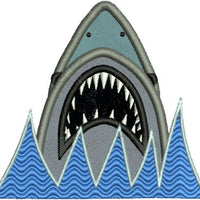 Jaws Shark Applique Machine Embroidery Design - Embroidery Designs By AVI