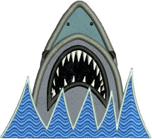 Jaws Shark Applique Machine Embroidery Design - Embroidery Designs By AVI