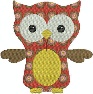 Owl with Polka Dots polkadots Kids Baby Machine Embroidery Design 4x4 Hoop  Instant Download Sale - Embroidery Designs By AVI