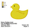 Rubber Duck Duckie Machine Embroidery Design - Embroidery Designs By AVI