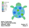 Cute Turtle with dots Machine Embroidery Design - Embroidery Designs By AVI
