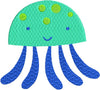 Jellyfish Jelly Fish with fill Machine Embroidery Design - Embroidery Designs By AVI