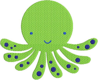 Octopus with fill Machine Embroidery Design - Embroidery Designs By AVI