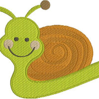 Cute Kids Snail Machine Embroidery Design - Embroidery Designs By AVI