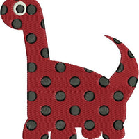 Dinosaur with Polka Dots polkadots Machine Embroidery Designs 4x4 & 5x7 Instant Download Sale - Embroidery Designs By AVI