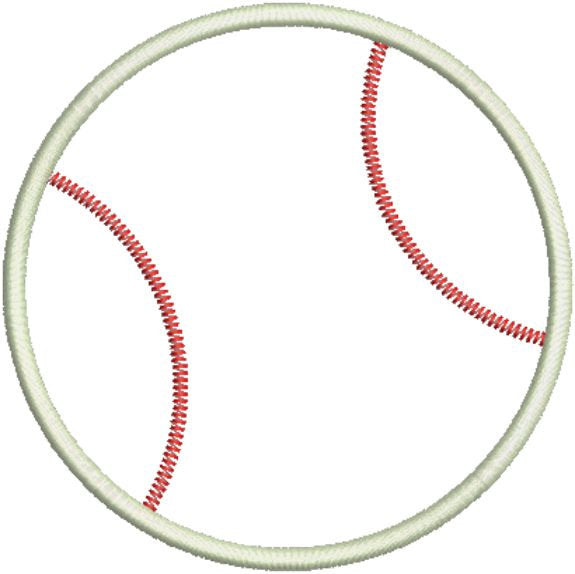 Baseball Applique I Machine Embroidery Design - Embroidery Designs By AVI