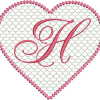 Valentines Lace Heart Machine Embroidery Alphabet Monogram Fonts Designs Set - Embroidery Designs By AVI