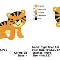 Tiger Zoo Jungle Machine Embroidery Design - Embroidery Designs By AVI