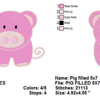 Cute Farm Pig Machine Embroidery Design - Embroidery Designs By AVI