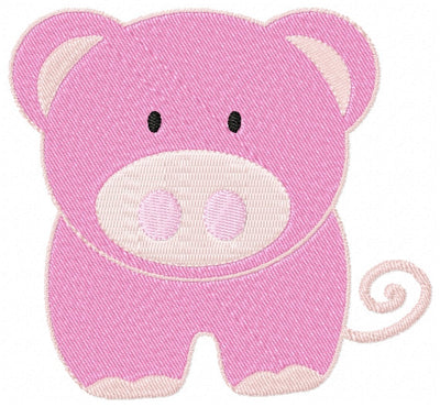 Cute Farm Pig Machine Embroidery Design - Embroidery Designs By AVI