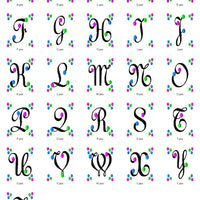 Pretty Script Dot Fonts Monogram Machine Embroidery Designs Set - Embroidery Designs By AVI