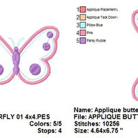 Applique Butterfly Machine Embroidery Design - Embroidery Designs By AVI