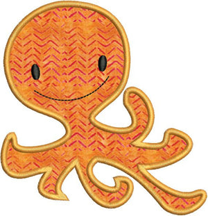 Octopus Applique Machine Embroidery Design - Embroidery Designs By AVI