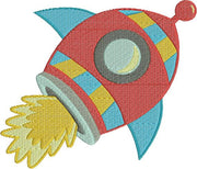 Rocket Ship Outer Space Machine Embroidery Design - Embroidery Designs By AVI