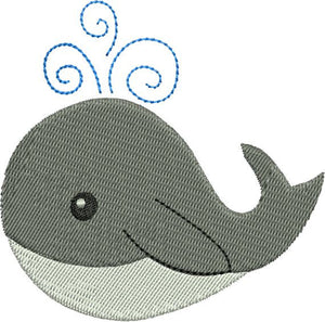 Baby Orca Whale Machine Embroidery Design - Embroidery Designs By AVI