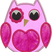 Sweet Owl Applique Machine Embroidery Design - Embroidery Designs By AVI