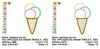 Applique Ice Cream Cone Triple Scoop Machine Embroidery Design - Embroidery Designs By AVI