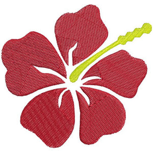 Hawaiian Hibiscus Flower Machine Embroidery Design - Embroidery Designs By AVI