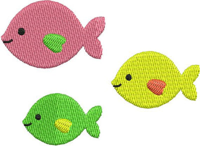 Cute Fish Group Machine Embroidery Design - Embroidery Designs By AVI