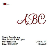 Satin Script Machine Embroidery Monogram Fonts Designs Set - Embroidery Designs By AVI