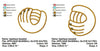 Baseball Glove Mitt Applique Machine Embroidery Design - Embroidery Designs By AVI