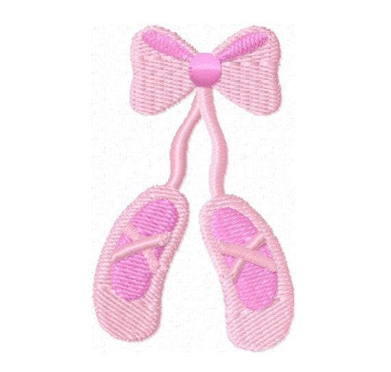 Mini Ballet Dance Slippers Shoes Machine Embroidery Design Instant Download Sale