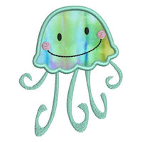 Cute Jellyfish Jelly Fish II Applique Machine Embroidery Design - Embroidery Designs By AVI