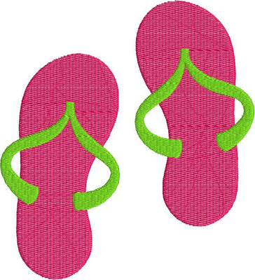 Flip Flops Sandals with fill Machine Embroidery Design - Embroidery Designs By AVI