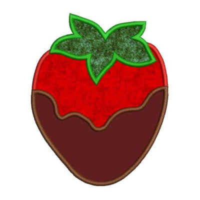 Applique Chocolate Covered Strawberry Machine Embroidery Designs 4x4 & 5x7 Instant Download Sale