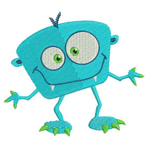 Silly Monster III Filled Machine Embroidery Design - Embroidery Designs By AVI