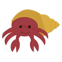 Hermit Crab with fill Machine Embroidery Design - Embroidery Designs By AVI