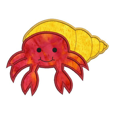 Hermit Crab Applique Machine Embroidery Design - Embroidery Designs By AVI
