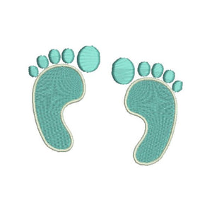 Baby Feet Foot Prints Machine Embroidery Design - Embroidery Designs By AVI