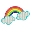 Rainbow and Clouds Machine Embroidery Design - Embroidery Designs By AVI