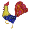 Rooster Chicken Fancy Applique Machine Embroidery Design - Embroidery Designs By AVI